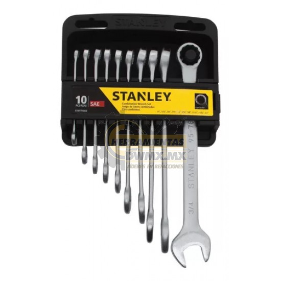 Juego de 10 Llaves Combinadas Estándar STANLEY STMT74865