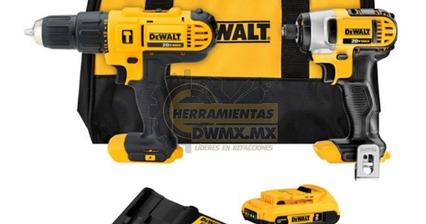 Kit Taladro Percutor Dewalt 1/2 +Atornillador de Impacto 1/4