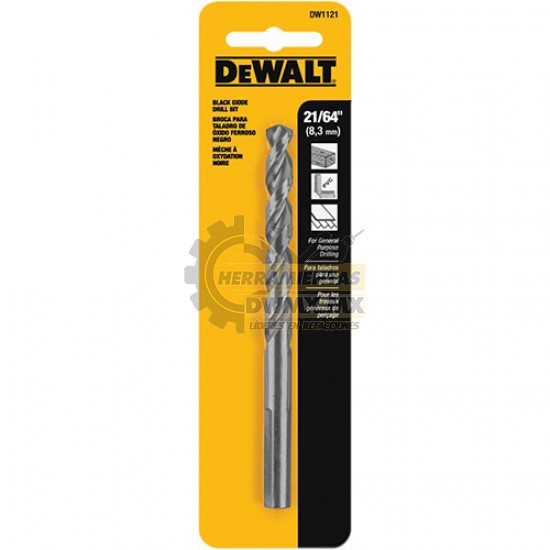 Broca para Taladro 21/64" DeWalt DW1121